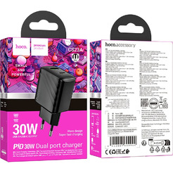 Сетевое зарядное Hoco CS23A USB Type-C (черный)