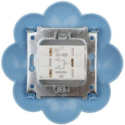 Выключатель двухклавишный KRANZ HAPPY Цветок KR-78-0627