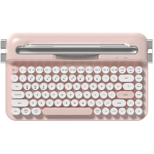 Компьютерная клавиатура AJAZZ AF84 (бело-розовая)