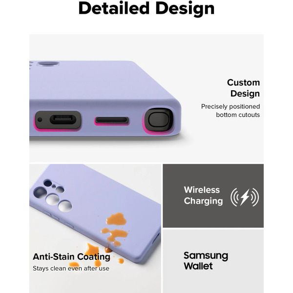 Чехол Ringke SILICONE MAGNETIC для Galaxy S25 Ultra LAVENDER