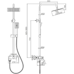 Душевая система Ledeme L2478Y