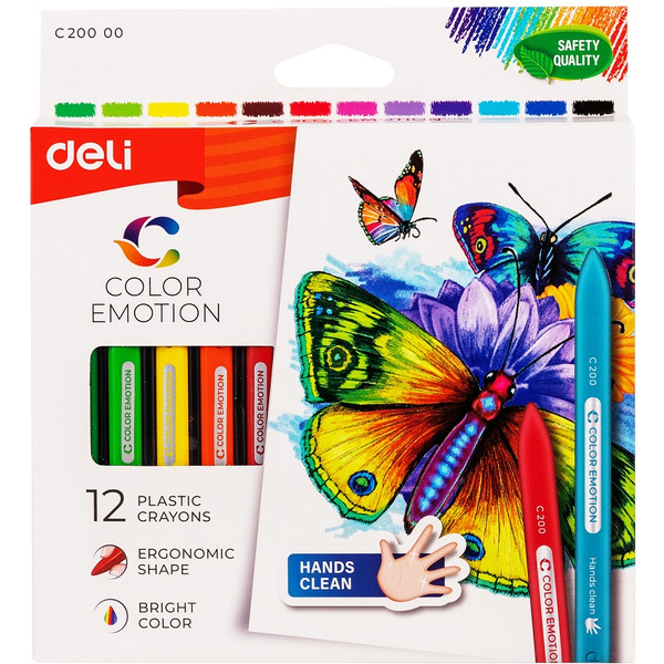 Мелки восковые Color emotion DELI C20000