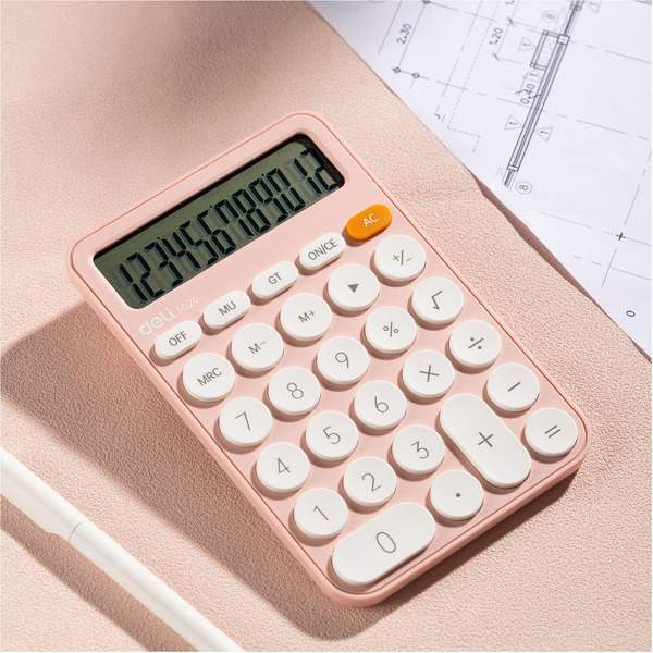 Калькулятор Deli EM124PINK