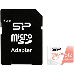 Карта памяти Silicon Power Superior A1 microSDXC SP512GBSTXDV3V20SP 512GB (с адаптером)