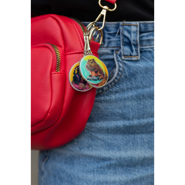 Брелок сувенирный "Дай пять Добру" Капибара с джойстиком