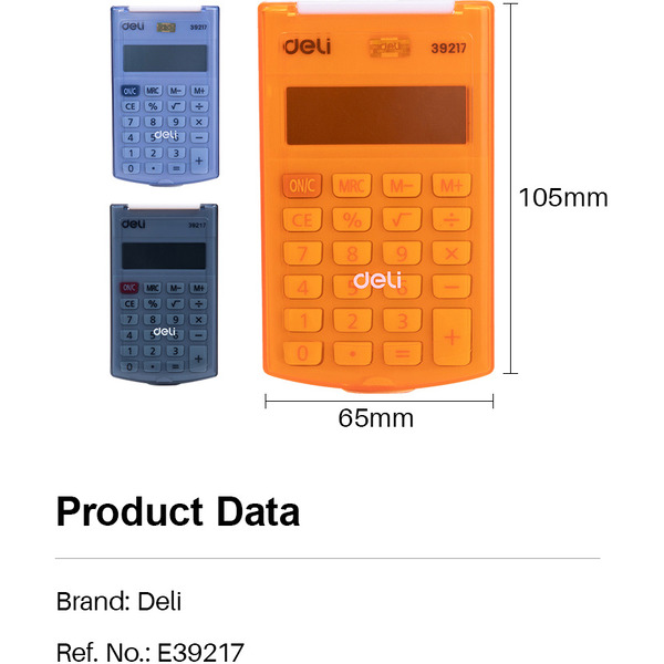 Калькулятор Deli E39217 (оранжевый)