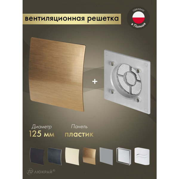 Решетка с панелью Awenta RWO125sz-PEZ125