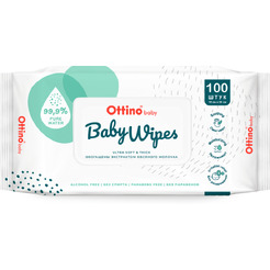 Детские влажные салфетки Ottino 200х180, 100 шт
