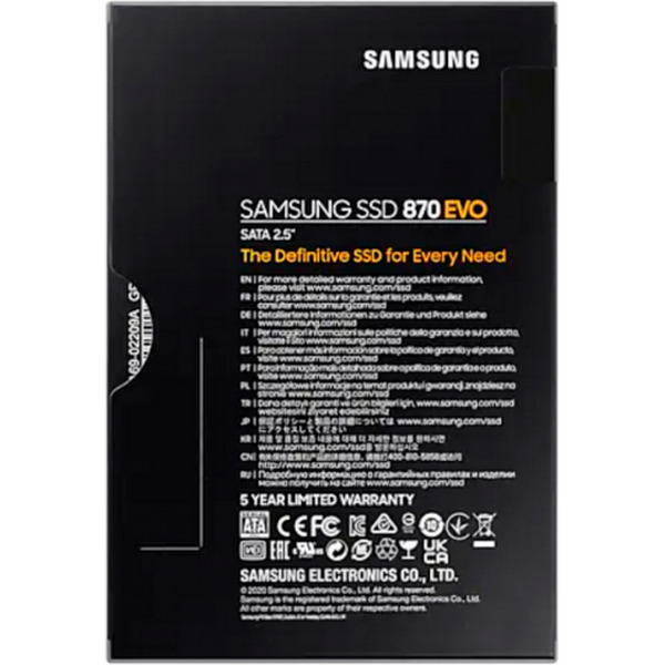 SSD Samsung 870 Evo 2TB MZ-77E2T0BW