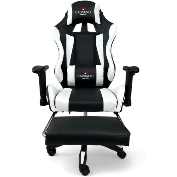 Игровое кресло Calviano 1585 (черный/белый)