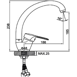 Смеситель Ledeme L5968-B