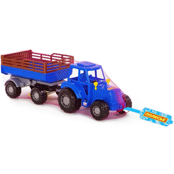 Игровой набор Полесье 84781 Трактор "Мастер" (синий) с прицепом №2