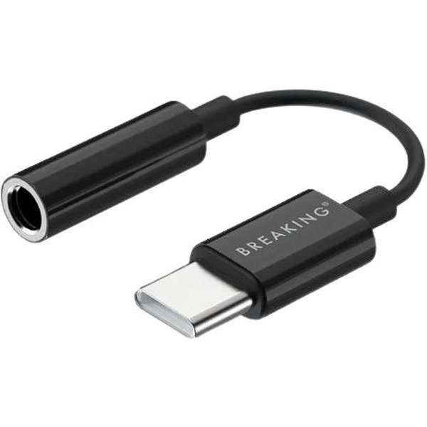 Адаптер AUX 3.5мм - USB-C Breaking 24560 (черный)