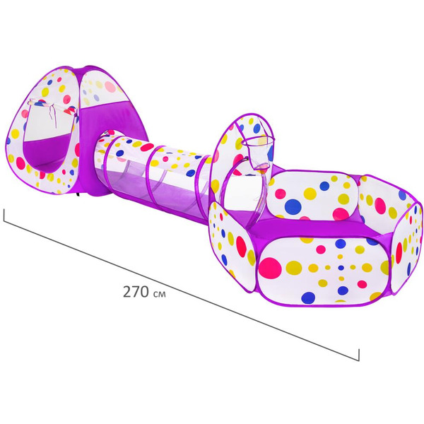Детская игровая палатка с тоннелем и сухим бассейном BRAUBERG 665172