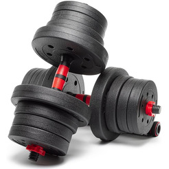 Набор композитных гантелей AMETIST 24 кг (с соединительным грифом)