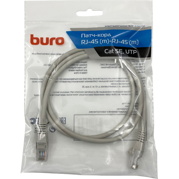 Патч-корд Buro UTP-5E-1M-G