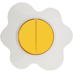 Выключатель двухклавишный KRANZ HAPPY Яичница KR-78-0630
