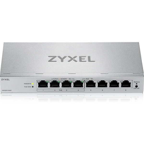 Коммутатор Zyxel GS1200-8HPV3-EU0101F