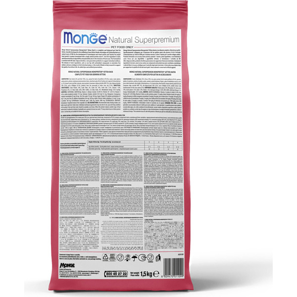 Сухой корм для кошек Monge Speciality Line Monoprotein для котят и беременных из говядины (1.5кг)