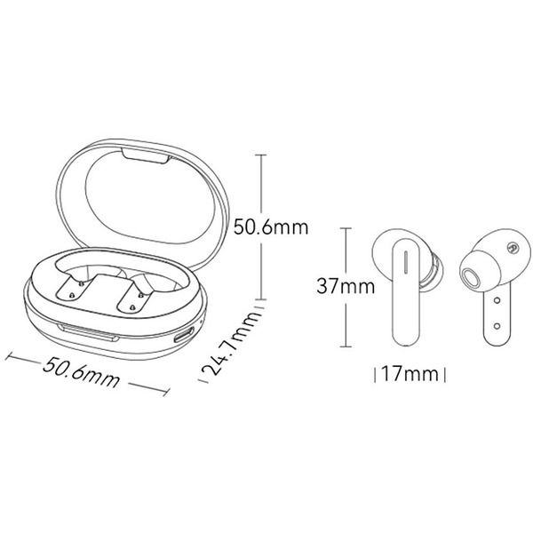 Наушники Haylou GT7 (черный, полупрозрачный кейс)
