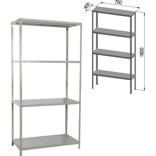 Стеллаж Brabix Ms Kd-180/40/70-4 291113