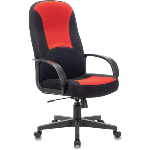 Кресло Brabix City EX-512 (ткань, черный/красный)