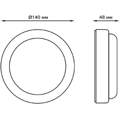Светодиодный светильник Gauss IP65 12W 940lm 4000K