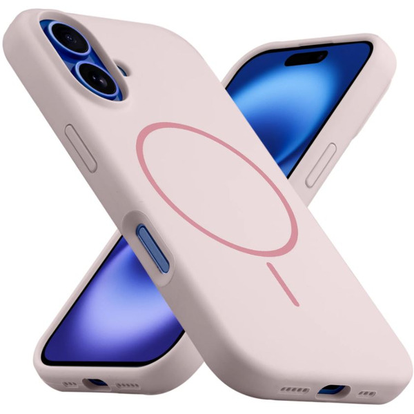 Бампер Bingo Silicone Magnetic для APPLE iPhone 16 Пудровый