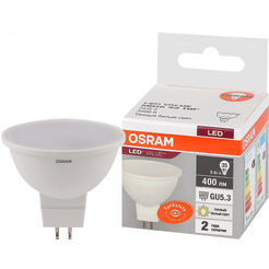 Лампа светодиодная OSRAM MR16 35 5W 3000К 230V GU5.3 10X1