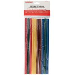 Клеевые стержни Rexant 09-1280 (10 шт, разноцветный)