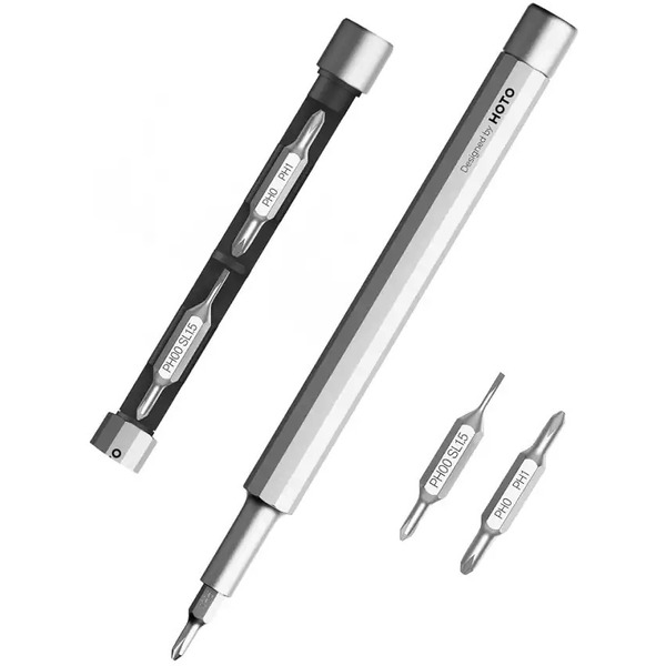 Отвёртка с набором бит HOTO Pocket Precision Screwdriver SE (серый)