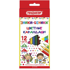 Набор цветных карандашей Пифагор Эники-Беники 181346 (12шт)