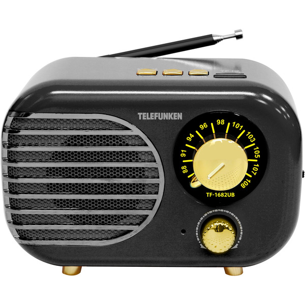 Радиоприемник TELEFUNKEN TF-1682UB (черный/золотистый)