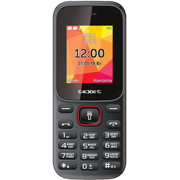 Мобильный телефон TEXET TM-124 (черный)