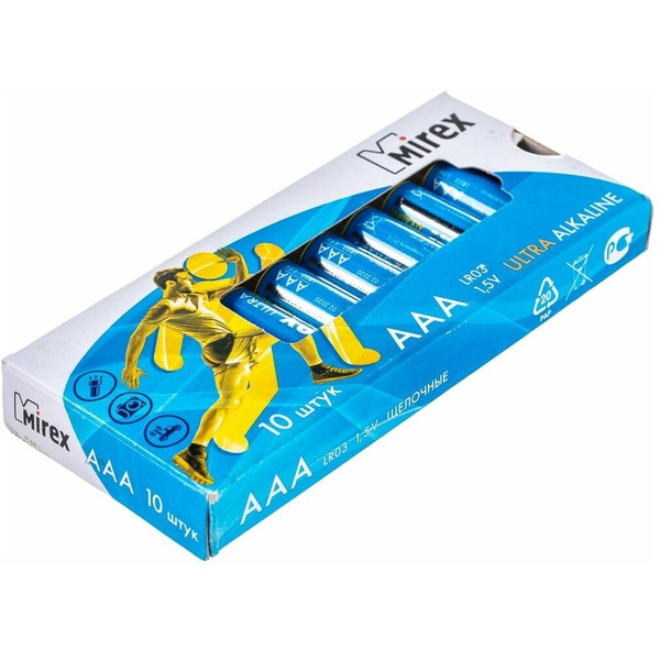 Батарейка Mirex Ultra Alkaline AAA 10 шт LR03-M10