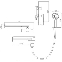 Душевая система Potato P3330-3