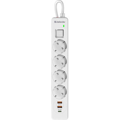 Сетевой фильтр Defender DFS 141 (1.5 м)
