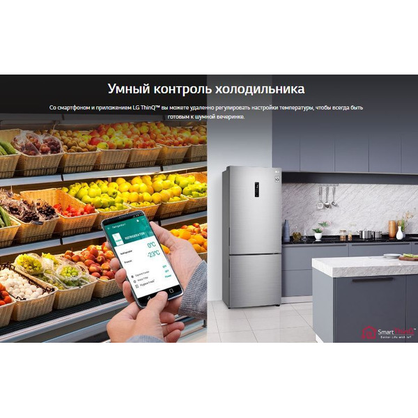 Холодильник LG DoorCooling+ GC-B569PMCM