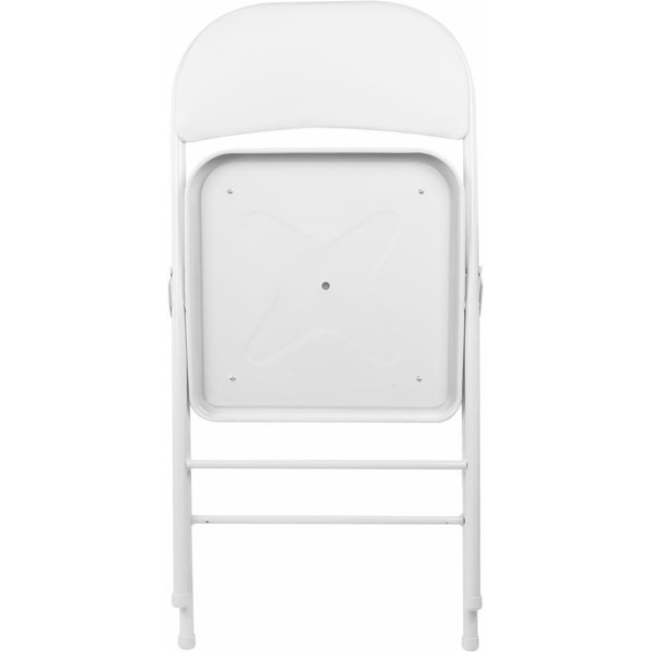 Стул складной BRABIX Golf Plus CF-003 КОМФОРТ (белый каркас, кожзам белый) 533028