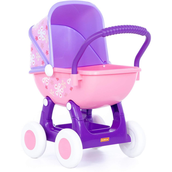 Коляска для кукол Полесье Arina №2 4-х колесная 48219 (фиолетовый/розовый)