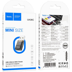 Адаптер Hoco UA36C USB Type-A - USB Type-C (черный)