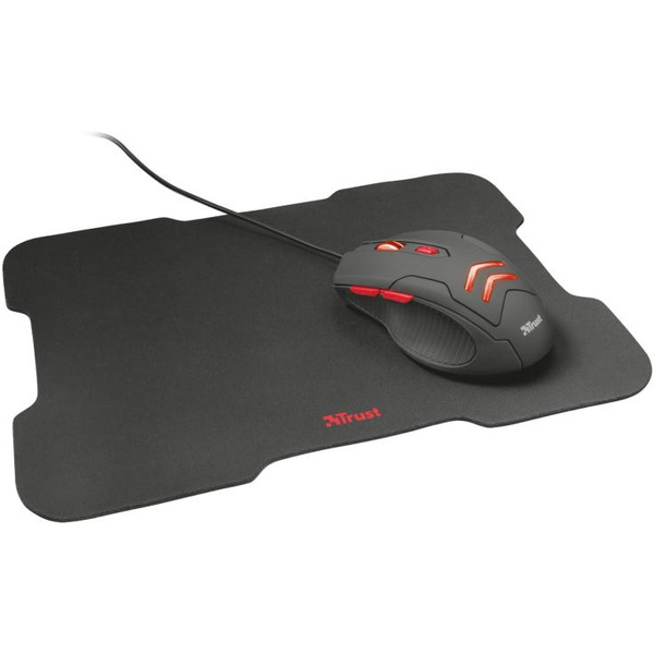 Комплект мышь игровая + коврик TRUST ZIVA Gaming Mouse with mouse pad (21963)