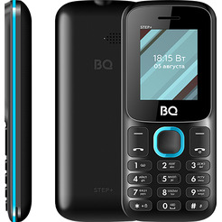 Мобильный телефон BQ-Mobile BQ-1848 Step+ (черный/голубой)