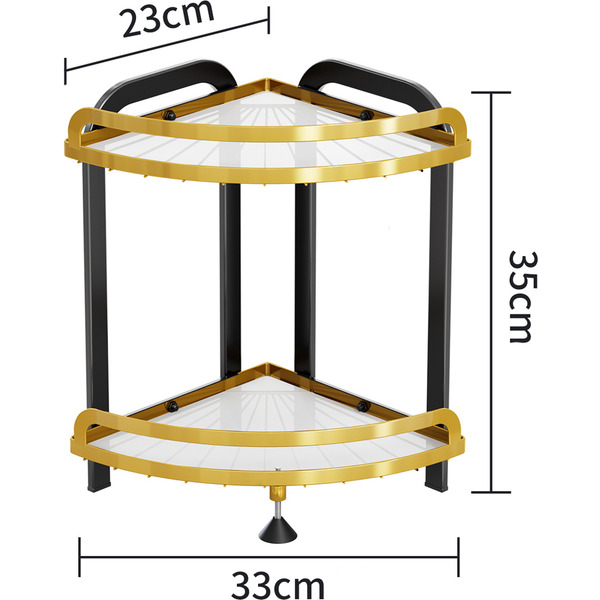 Органайзер для косметики угловой Happy Home HH-035B (черный/золото)