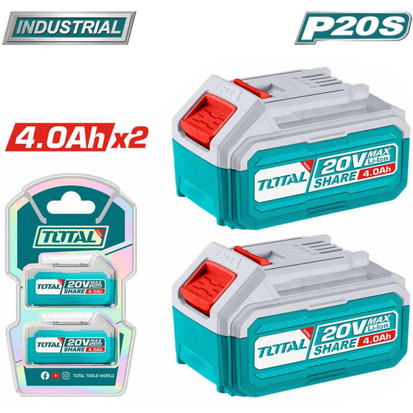 Набор аккумуляторов Total TOSLI240312 (20В/2x4 Ah)