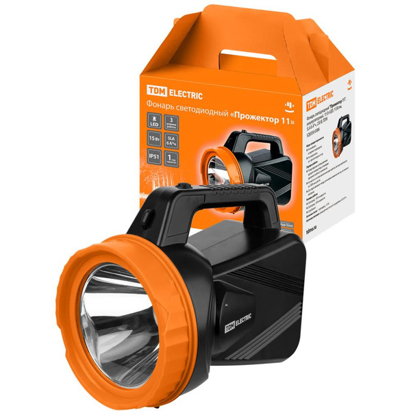 Фонарь TDM SQ0350-0086 Прожектор 11 (15 Вт LED, 1150 лм, SLA 6 А*ч, 230 В)
