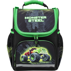 Ранец ПИФАГОР BASIC Monster steel 270686