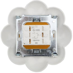 Выключатель двухклавишный KRANZ HAPPY Ромашка KR-78-0621