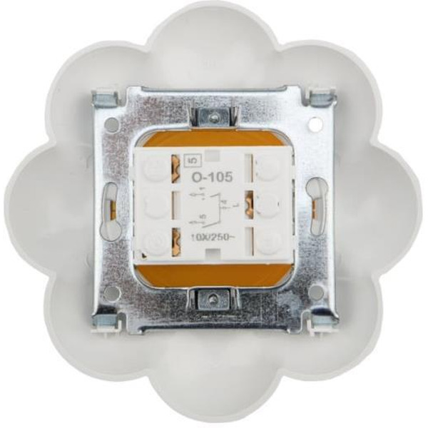 Выключатель двухклавишный KRANZ HAPPY Ромашка KR-78-0621