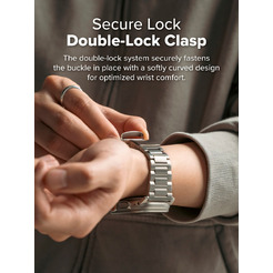 Ремешок RINGKE Titanium One для Apple Watch 44 / 45 / 46 / 49 mm NATURAL TITANIUM